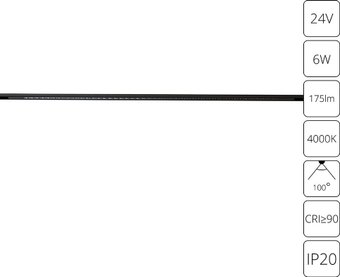 Трековый светильник Arte Lamp Presto A6230PL-1BK