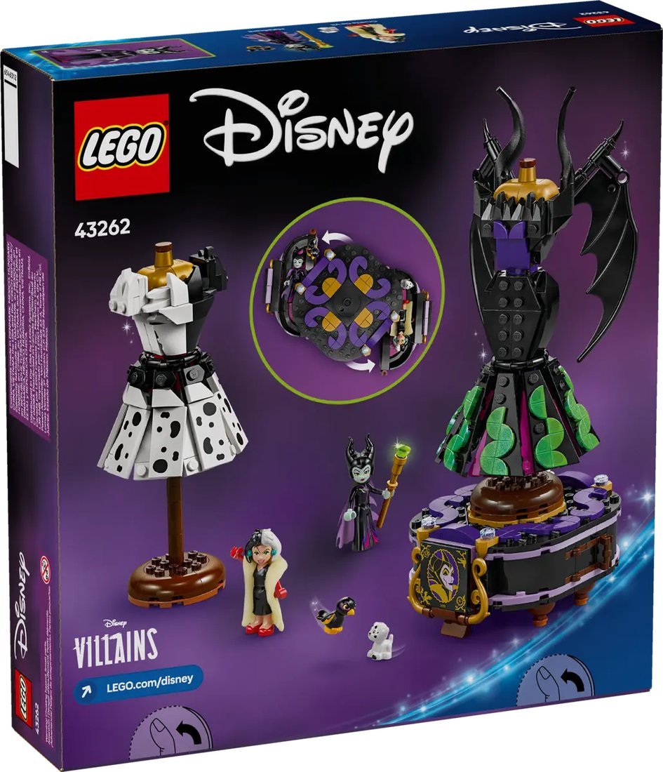 Конструктор LEGO Disney Princess Платья Малефисенты и Круэллы Де Виль 43262