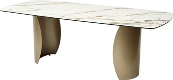 Кухонный стол M-City Bronte 220 KL-188 614M04358 (контрастный мрамор матовый/шапань)