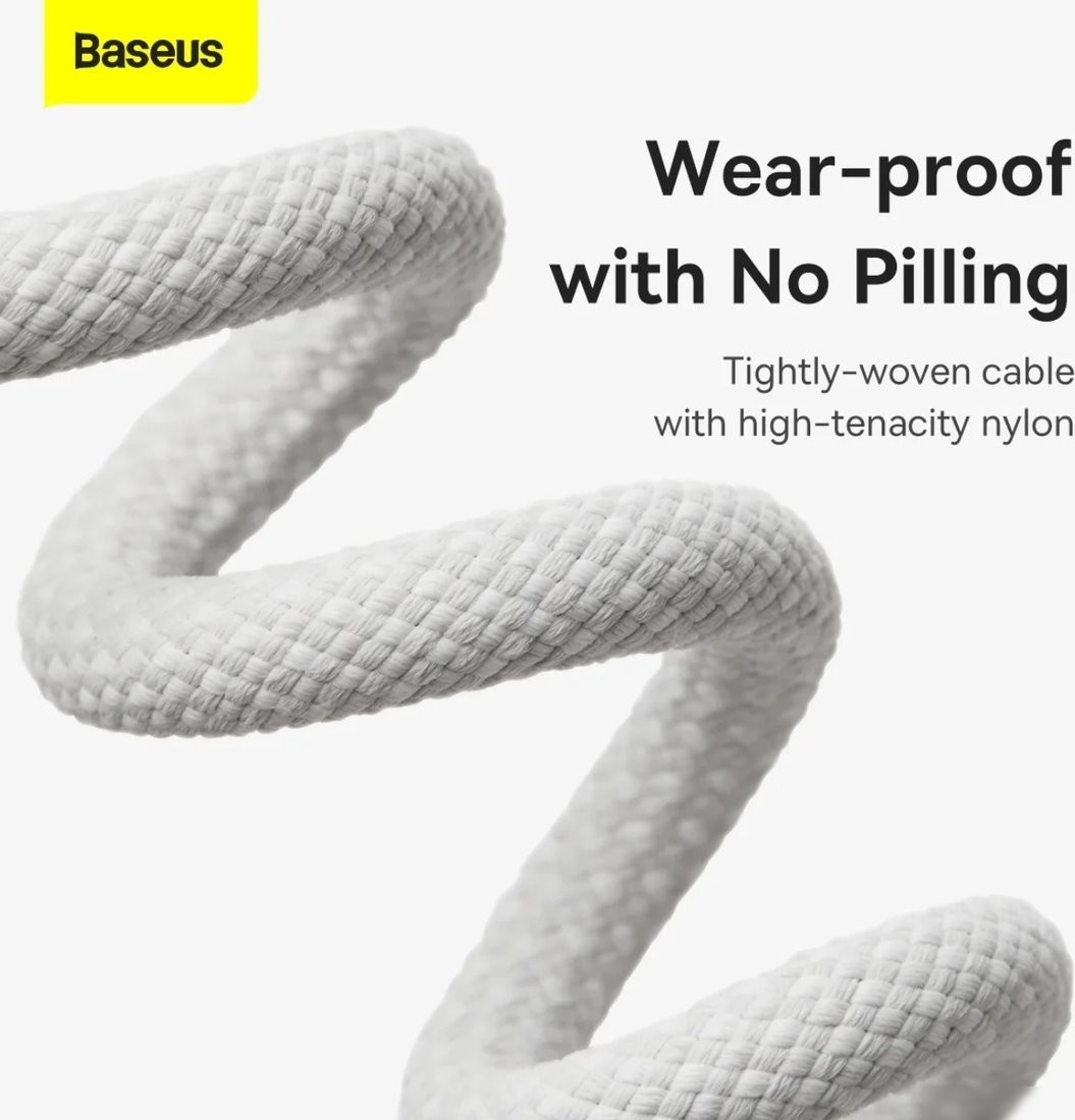 Кабель Baseus Graphene Series Fast Charging 100W USB Type-A - USB Type-C (1 м, белый)