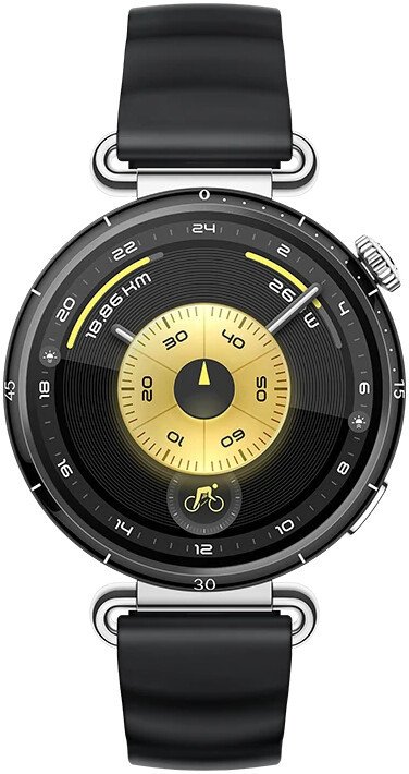 Умные часы Huawei Watch GT 6 41 мм (серебристый, с черным силиконовым ремешком, международная версия)