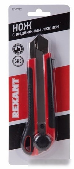 Нож строительный Rexant 12-4919