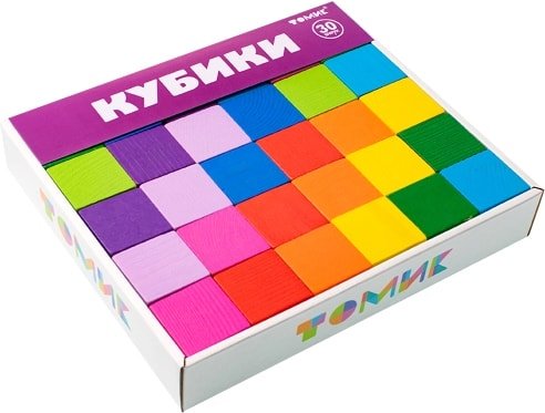 Кубики Томик Кубики цветные 1-45