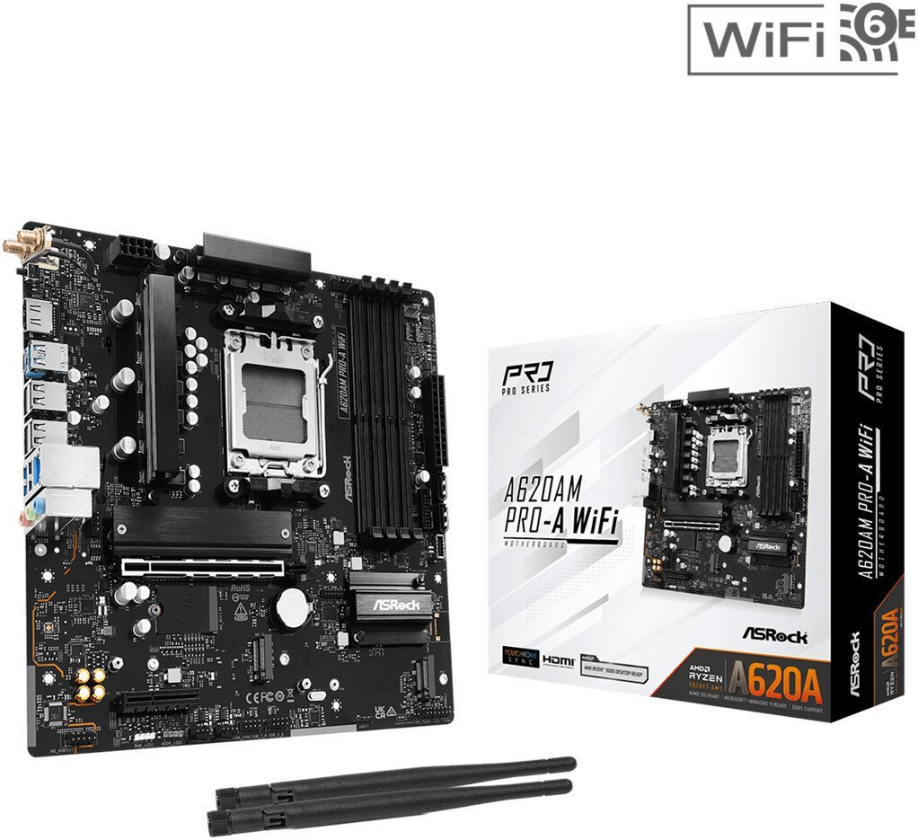 Материнская плата ASRock A620AM Pro-A WiFi