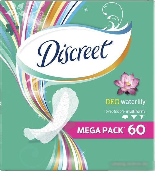 Прокладки ежедневные Discreet Deo Water Lily Multiform Trio (60 шт)