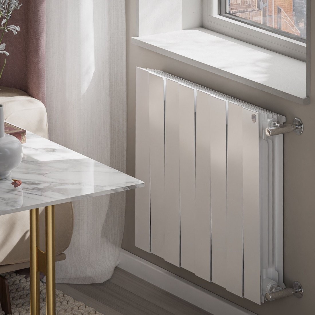 Биметаллический радиатор Royal Thermo PianoForte 500 Белый - 8 секций