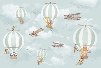 Фотообои Vimala Шары и самолеты 270x400