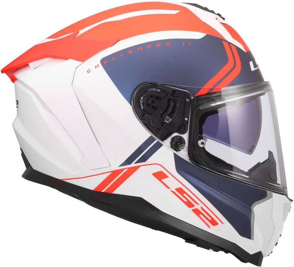 Мотошлем LS2 FF817 Challenger II Titan (M, белый/синий/красный)