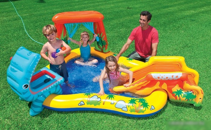 Надувной бассейн Intex Dinosaur Play Center 249x191x109 (57444)