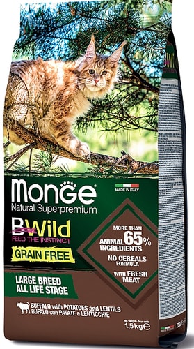 Сухой корм для кошек Monge BWild Cat Grain Free Buffalo 1.5 кг