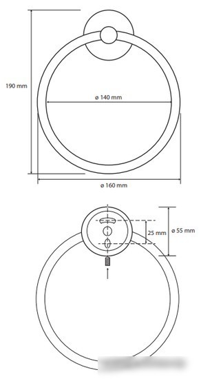 Держатель для полотенца Bemeta Omega 104104062