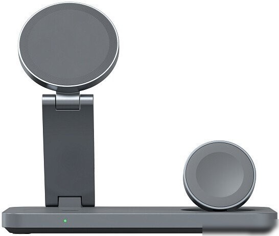 Беспроводное зарядное Magssory Yoga 3 в 1 Charging Station для Samsung Qi2 WCH017m (темно-серый)