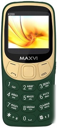 Кнопочный телефон Maxvi K200 (темно-зеленый)