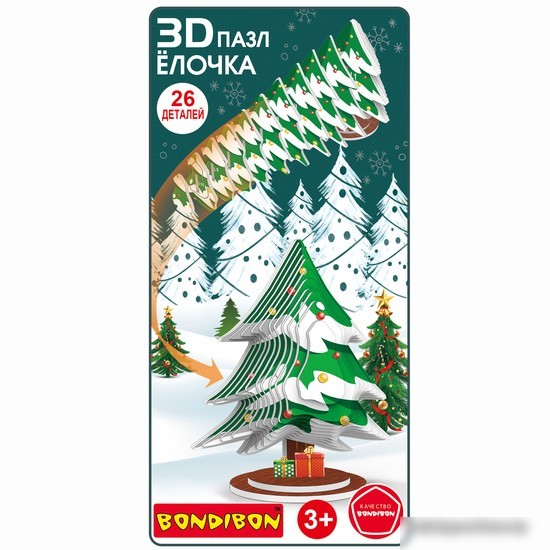 3Д-пазл Bondibon Елочка ВВ5641