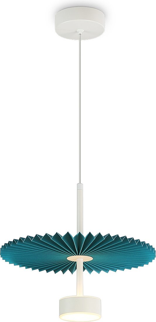 Подвесная люстра Ambrella LH72611 WH/GR (белый/бирюзовый)