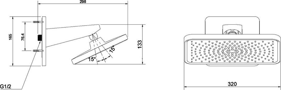 Верхний душ Vincea Inspire VSHD-3I4CCH