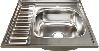 Кухонная мойка Mixline 528015 (правая, полированная, 0.6 мм)
