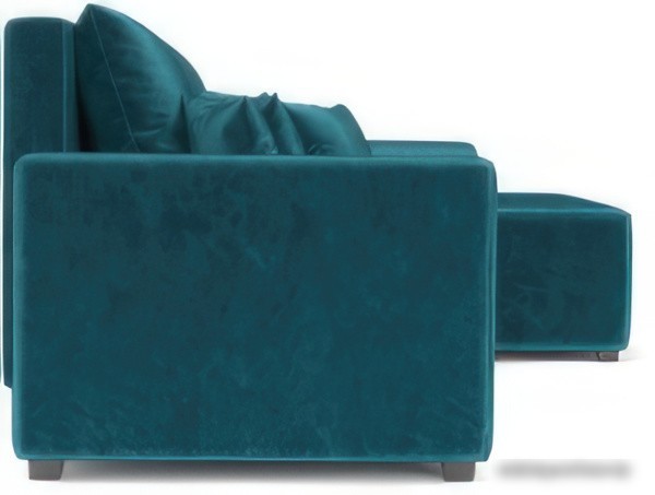 Угловой диван Мебель-АРС Каскад правый (бархат сине-зеленый Star Velvet 43 Black Green)