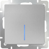 Выключатель Werkel WL06-SW-1G-LED (серебряный)