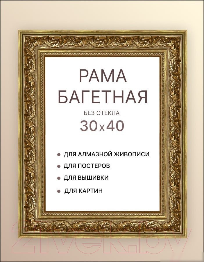 Фоторамка Декарт 30x40 8Л2291 (золотая бронза)