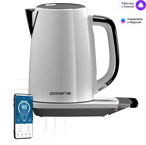 Электрочайник Polaris PWK 1755CAD WIFI IQ Home (белый)