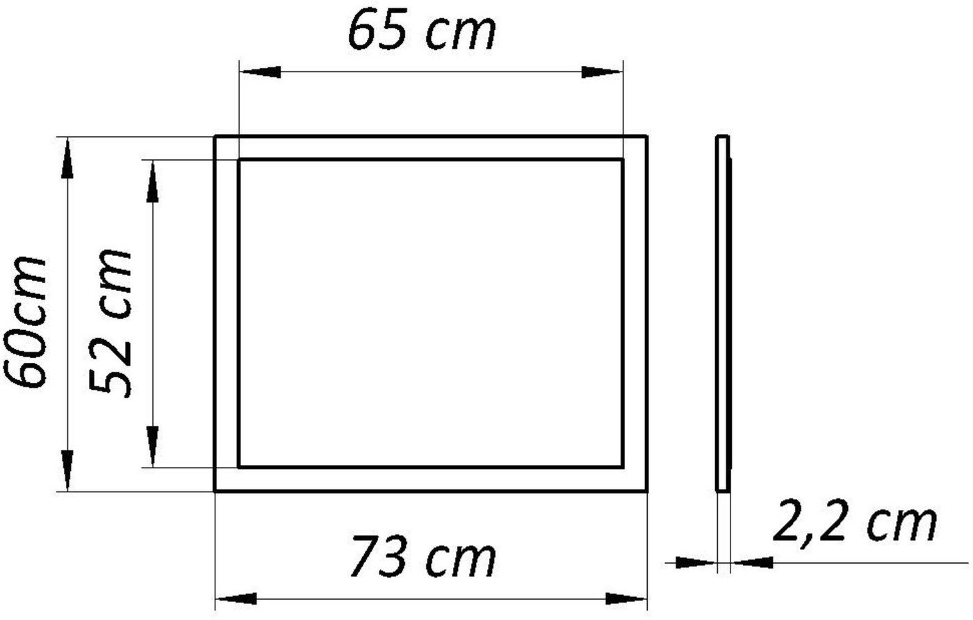 Зеркало Диприз Д.68020.1 (белый)