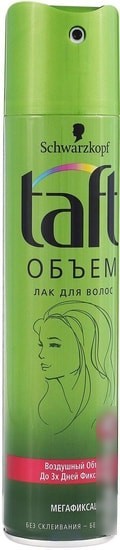Taft Лак для волос Объем с коллагеном мегафиксации 225 мл