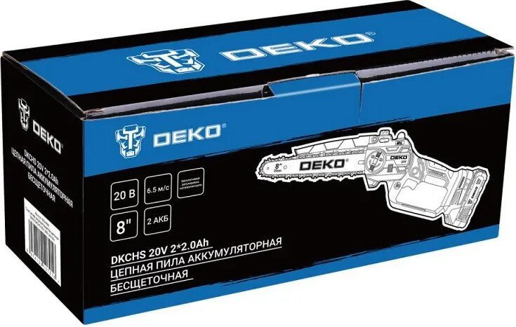 Аккумуляторная пила Deko DKCHS 20V 063-4484 (с 2-мя АКБ)