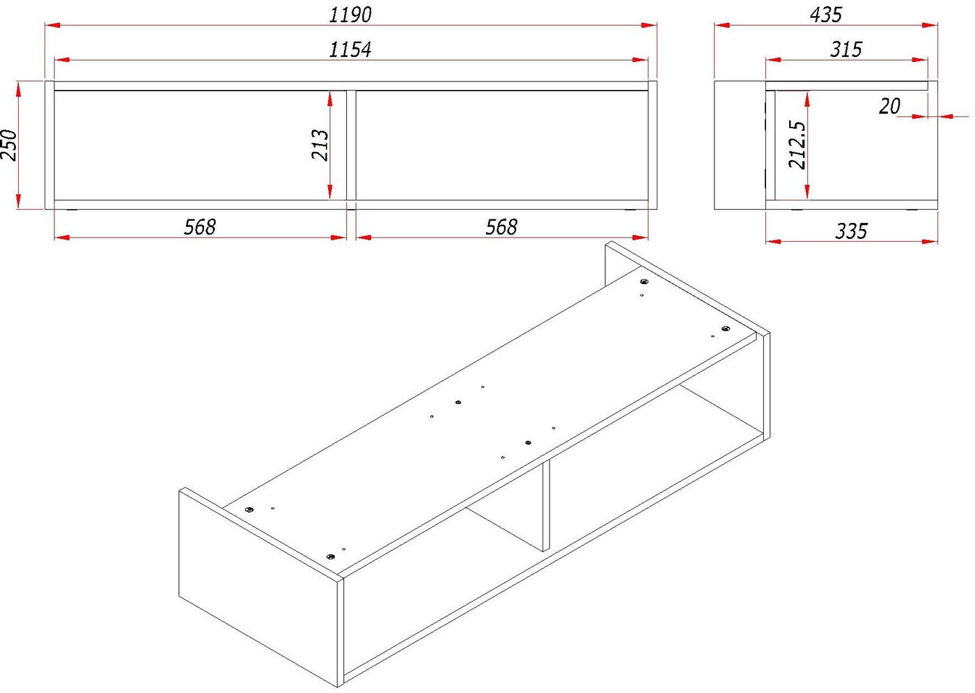 ЗОВ Полка Кито 120 SKW120 (белый)