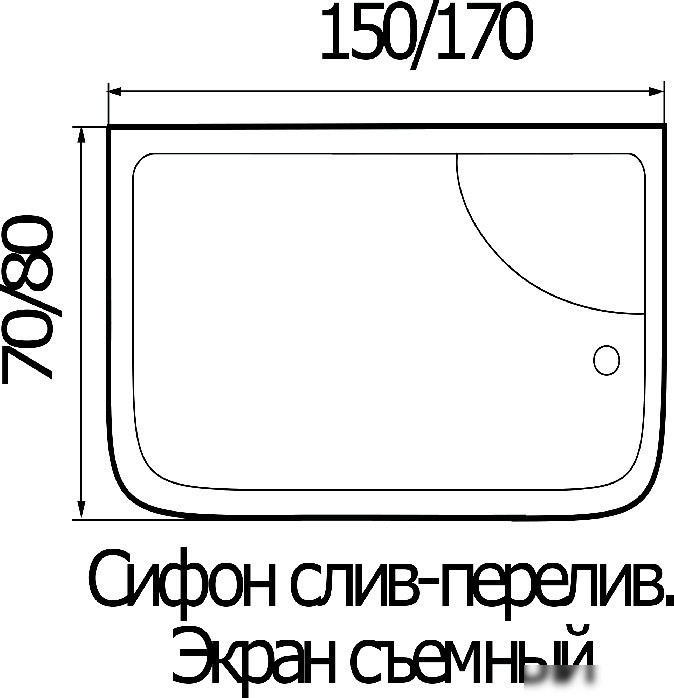 Душевая кабина River Dunay 170/80/55 МТ