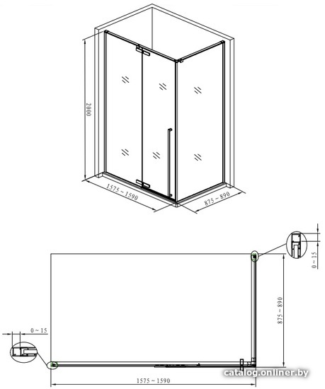 Душевой уголок Allen Brau Fantasy 160x90 3.11005-00
