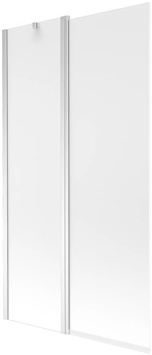 Стеклянная шторка для ванны Mexen Flip Chrome Matt 100