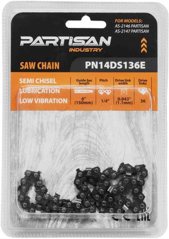Цепь для пилы Partisan PN14DS136E