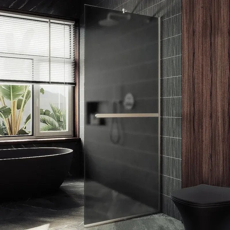 Душевая стенка MaybahGlass 99x195 MGD-1462-5у (графитовое матовое стекло/хром матовый)