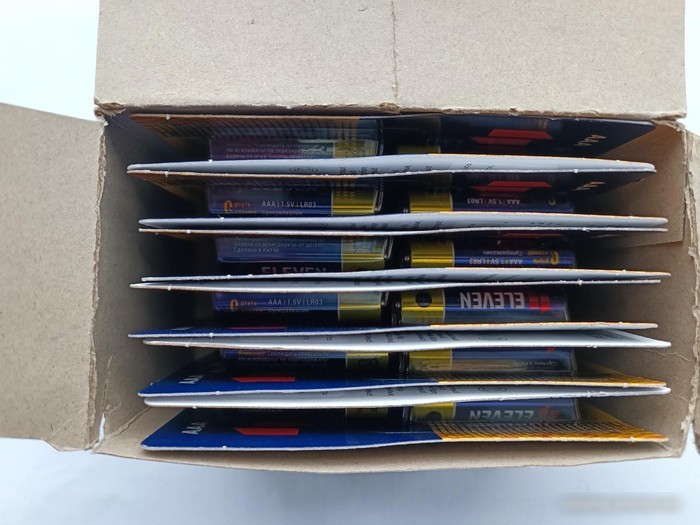 Батарейка Eleven Super AAA LR03 алкалиновые BC4 (12x4 шт)