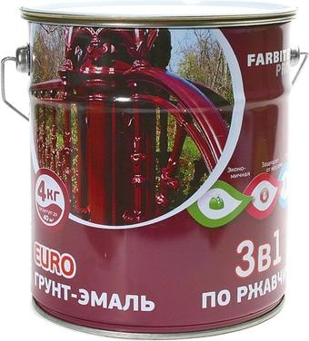 Эмаль Farbitex Профи По ржавчине 4 кг (желтый)