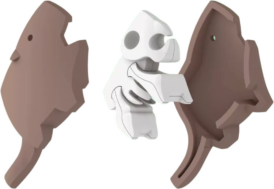 Магнитный конструктор Halftoys Animal Бобр с диорамой HA011