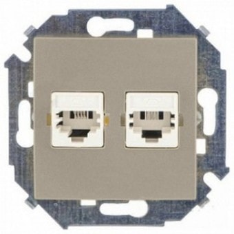 Розетка телефонная Simon 1591589-034 (шампань)