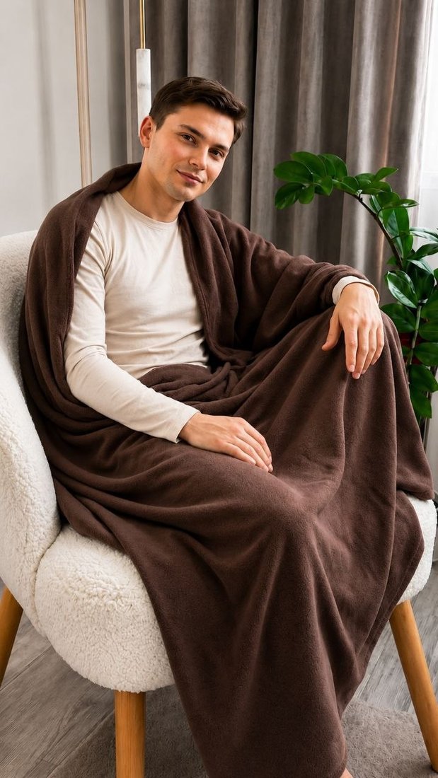 Плед Айронкей Флисовый Пл. 220х200 (коричневый)