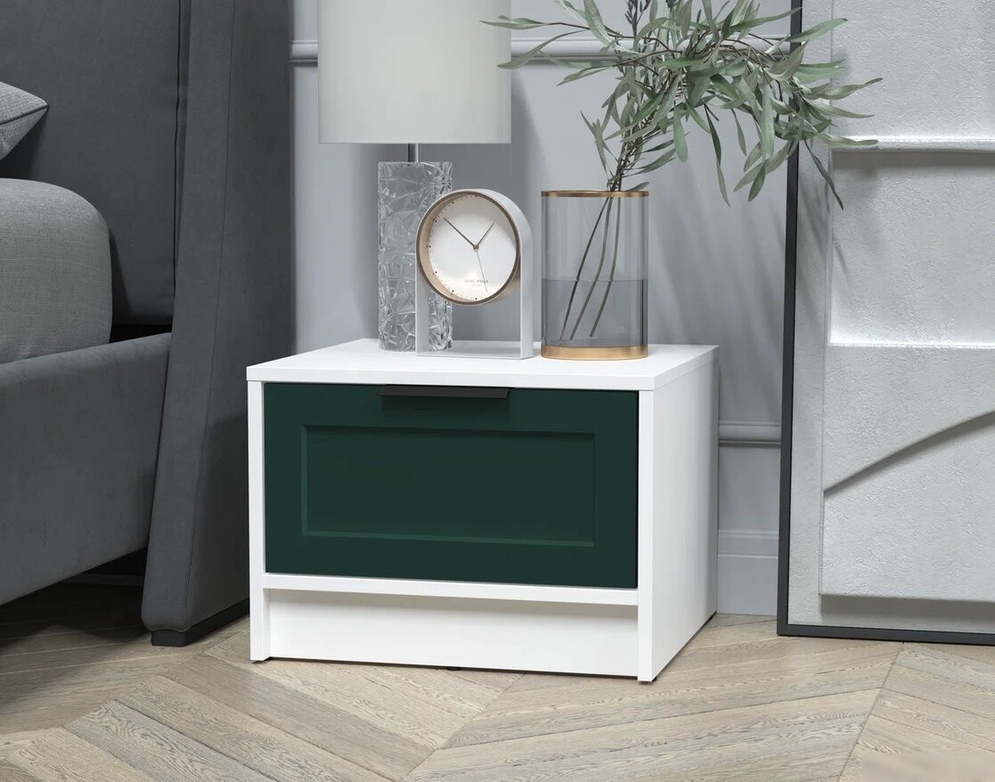Тумба Интерлиния Концепт Тренд КТ-ТК1-35 (белый платинум/изумруд)