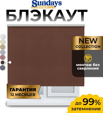 Рулонные шторы Sundays Home LM 168-09 110x160 (коричневый)