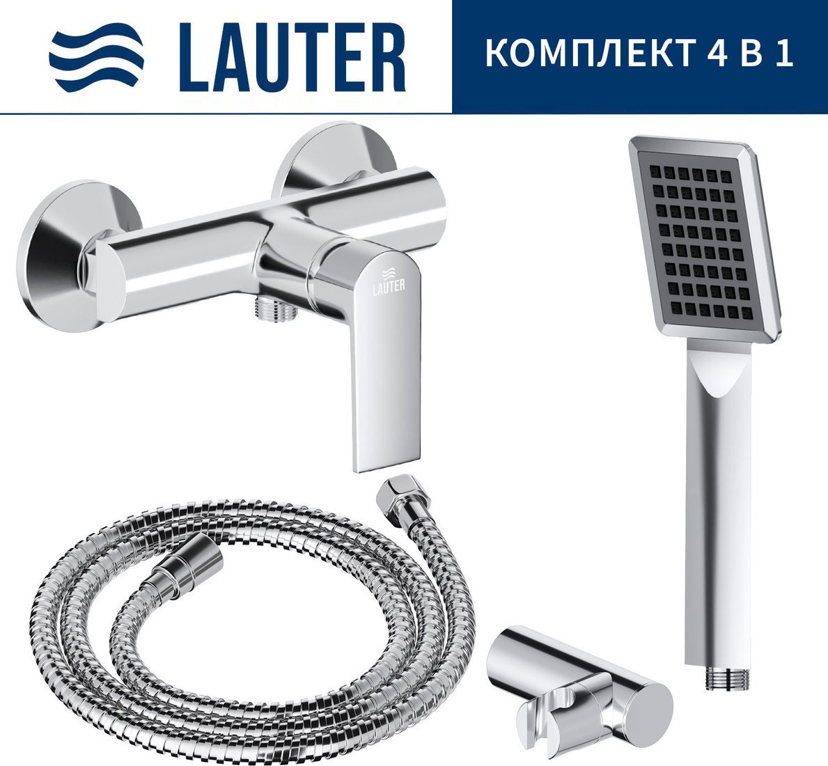 Смеситель Lauter Reef 21СК9678C + 21СКFG80101C + 21S00103 + 21CKFS90120
