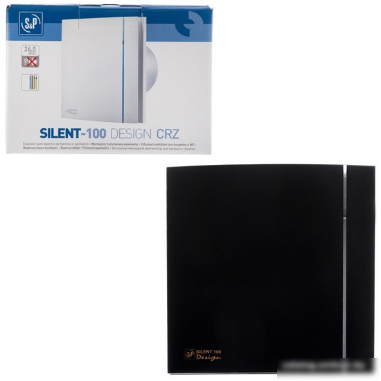 Осевой вентилятор Soler&Palau Silent-100 CZ Matt Black Design - 4C 5210007700