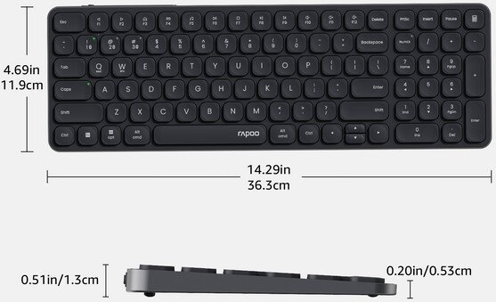 Клавиатура Rapoo E9350L (темно-серый)