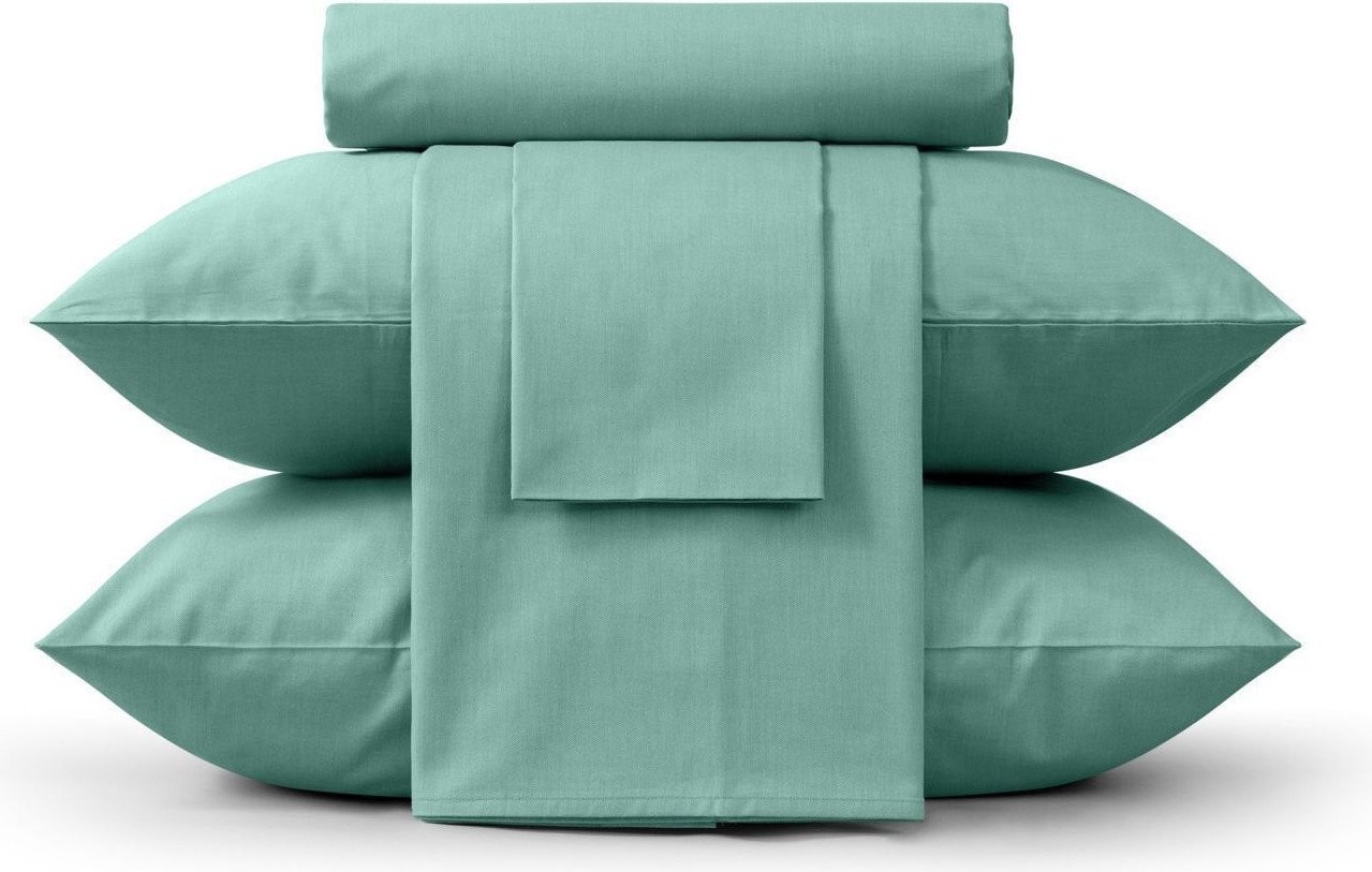 1.5-спальный комплект постельного белья Verossa Melange 1.5сп 50x70 775848 (Emerald)