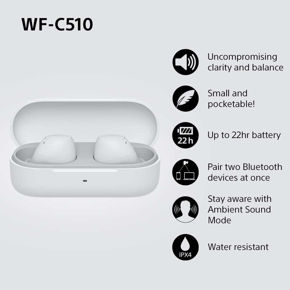 Наушники Sony WF-C510 (белый)