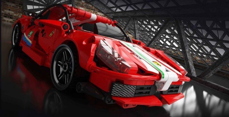 Конструктор Zhe Gao DZ7014 Гоночный автомобиль Ferrari 488