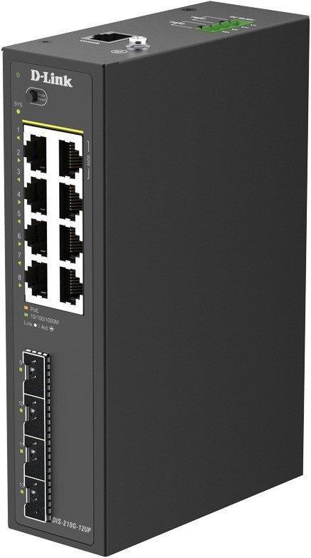 Управляемый коммутатор 2-го уровня D-Link DIS-210G-12UP/A1A