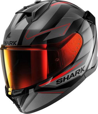 Мотошлем Shark D-Skwal 3 Sizler (р. 2XL, черный/серый/красный)