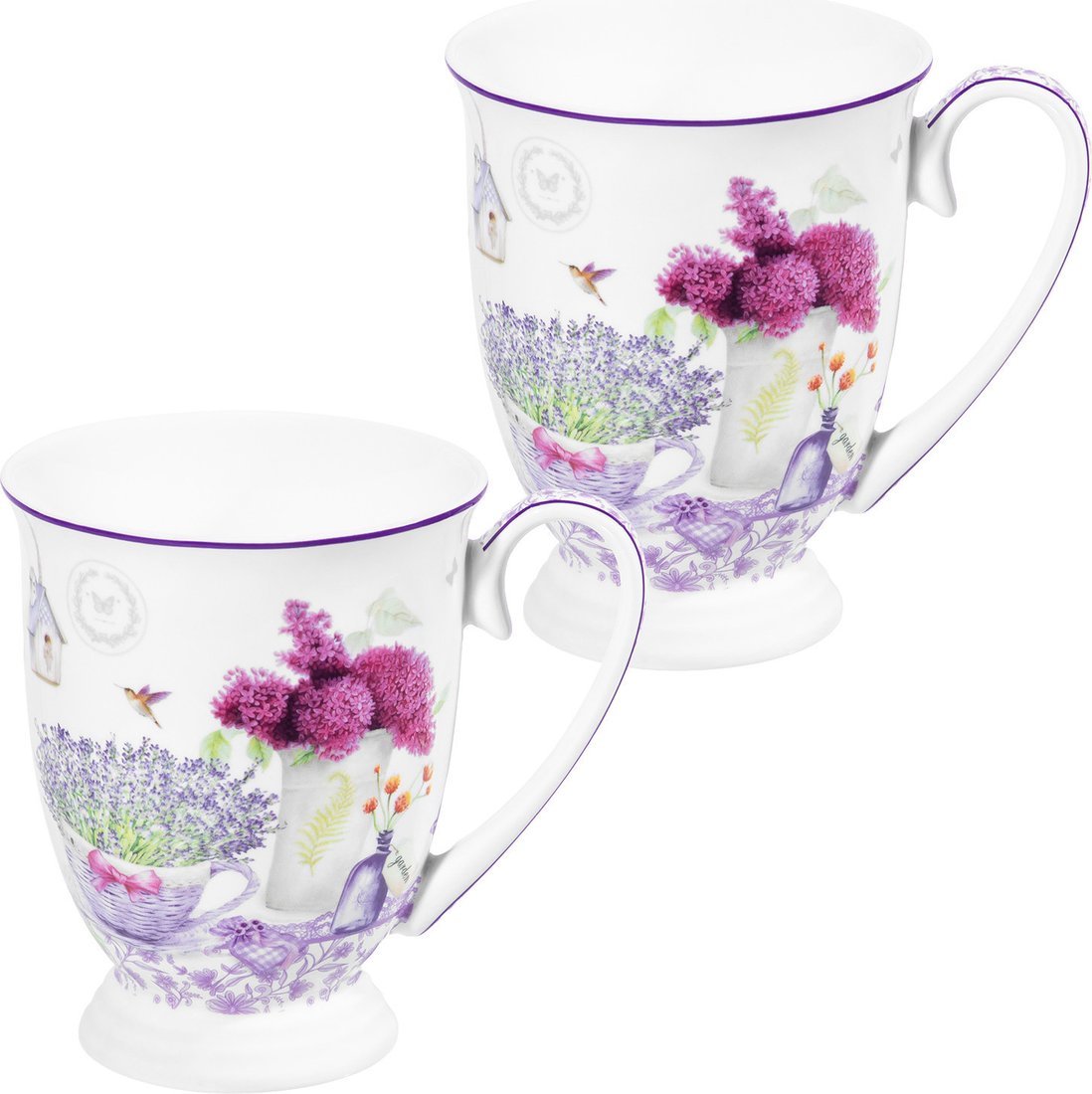 Набор кружек Elan Gallery Лаванда New Bone China 420767